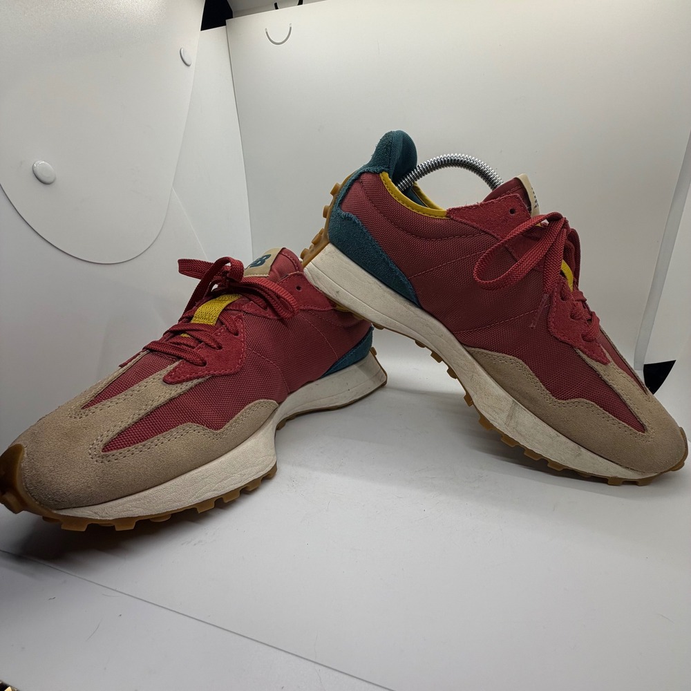 New Balance‎ 327 Cordura Burgundy Tan Teal Mens Sneakers MS327WTT Size 9